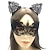 abordables Masque d&#039;Halloween &amp; Accessoires-masque de mascarade en dentelle pour femme, masque de mascarade noir pour femme masque de chat bandeau d&#039;oreille de chat avec tour de cou coeur