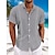 cheap Cotton Linen Shirt-Men&#039;s Shirt Guayabera Shirt Linen Shirt Button Up Shirt Summer Shirt Beach Shirt Black White Blue Short Sleeve Plain Collar Summer Casual Daily Clothing Apparel