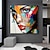 رخيصةأون لوحات الأشخاص-لوحة فنية جدارية مصنوعة يدويًا صورة شخصية وجه امرأة ديكور جدران المنزل قماش ملفوف (بدون إطار)