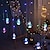 abordables Tiras de Luces LED-Luz de cadena de bola de los deseos LED de energía solar, cadena de alambre de cobre flexible, cortina de luz para jardín, patio, vacaciones, fiesta de Navidad, iluminación de decoración colorida