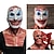 abordables Accesorios-Ghost rider doble capa rasgada calavera joker máscara halloween cosplay máscaras de miedo disfraces de terror