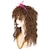 cheap Historical Wigs-80s Wig Women Costume Wig Set Long Curly Brown Wig Party Carnival Accessories(Only Wigs)