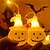 お買い得  ハロウィンライト-ハロウィーンの飾り 3.5m 96LED LED つららカーテンストリングライト、3D パンプキン ゴースト ランタン ホームパーティー用 ホリデーライト EU 米国 AU 英国プラグ