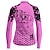 cheap Women&#039;s Jerseys-21Grams Women&#039;s Cycling Jersey Long Sleeve Bike Top with 3 Rear Pockets Mountain Bike MTB Road Bike Cycling Breathable Quick Dry Moisture Wicking Reflective Strips Violet Yellow Pink Graphic Sports