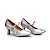 cheap Ballroom Shoes &amp; Modern Dance Shoes-Women&#039;s Modern Shoes Performance Indoor Prom Heel Cuban Heel Buckle Adults&#039; Black Silver Champagne