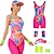 cheap Couples&#039; &amp; Group Costumes-Movie Rollerblade Outfits Doll Y2K Cowgirl Suits Jumpsuit Dress Hot Pink Men&#039;s Women&#039;s Couple&#039;s Cosplay Costume Mardi Gras Halloween Carnival Masquerade