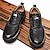 billige Sneakers til herrer-menns joggesko komfortsko fotturer fotturer sko business casual utendørs kontor &amp; karriere kunstskinn vanntett pustende komfortabel snøring svart kaffe vår høst