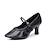 cheap Ballroom Shoes &amp; Modern Dance Shoes-Women&#039;s Modern Shoes Performance Indoor Prom Heel Cuban Heel Buckle Adults&#039; Black Silver Champagne