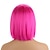 Χαμηλού Κόστους Συνθετικές Trendy Περούκες-καυτερή ροζ περούκα για γυναίκες καυτή ροζ μπομπ περούκα κοντή ίσια ματζέντα περούκα μεσαίο μέρος συνθετική ανθεκτική στη θερμότητα περούκες πάρτι κοστουμιών cosplay