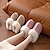 cheap Women&#039;s Slippers &amp; Flip-Flops-Women&#039;s Slippers Furry Feather Fuzzy Slippers Fluffy Slippers House Slippers Home Daily Solid Color Flat Heel Round Toe Plush Comfort Minimalism PU Loafer Pink Brown khaki