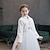 billige Yderbeklædning-Børn Pige Fleece jakke Helfarve Mode Ydeevne Frakke Overtøj 3-8 år Efterår Hvid