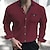 billige Skjorter til mænd-Herre Jakkesætsskjorter Button Down skjorte Skjorte med krave Hvid Rød Navyblå Langærmet Prikker Aftæpning Sommer Forår Bryllup udendørs Tøj Knap ned
