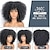 お買い得  最高品質ウィッグ-黒人女性のための前髪付きショートカーリーアフロウィッグ変態カーリーヘアウィッグアフロ合成フルウィッグ