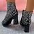 cheap Ankle Boots-Women&#039;s Heels Boots Bling Bling Shoes Glitter Crystal Sequined Jeweled Sparkling Shoes Office Daily Galaxy Polka Dot Booties Ankle Boots Summer Rhinestone Sparkling Glitter High Heel Chunky Heel