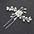 cheap Headpieces-korean bride hairpin wedding jewelry pearl crystal beaded hairpin u-shaped clip wedding dress hair styling accessories