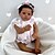 abordables Poupées rénovées-24 pouces peau brun foncé reborn enfant en bas âge bébé poupée tissu doux corps cheveux enracinés de haute qualité peint à la main poupée image réelle