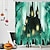 baratos Cortinas de chuveiro de Halloween-cortina de chuveiro de terror de halloween com ganchos decoração de banheiro de halloween cortina de chuveiro de tecido à prova dwaterproof água conjunto com 12 pacote de ganchos de plástico