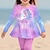 cheap Girl&#039;s 3D Sets-Girls&#039; 3D Graphic Cartoon Unicorn T-shirt &amp; Pants Dress Set Clothing Set Long Sleeve 3D Print Summer Fall Winter Active Fashion Daily Polyester Kids 3-12 Years Outdoor Date Vacation Regular Fit