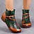 cheap Ankle Boots-Women&#039;s Boots Plus Size Barefoot shoes Vintage Shoes Outdoor Daily Color Block Booties Ankle Boots Winter Flat Heel Low Heel Round Toe Casual Minimalism PU Magic Tape Brown