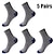 cheap Men&#039;s Socks-Men&#039;s 5 Pairs Socks Crew Socks Hosiery Dark Grey Black Color Letter &amp; Number Spring Winter