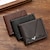 Χαμηλού Κόστους Ανδρικές τσάντες-Ανδρικά Πορτοφόλι Πορτοφόλι κατόχου πιστωτικής κάρτας PU δέρμα Ψώνια Καθημερινά Κουμπί Μεγάλη χωρητικότητα Αδιάβροχη Ελαφρύ Συμπαγές Χρώμα Μαύρο Καφέ Καφέ