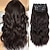 cheap Clip in Hair Extensions-4Pcs Dark Brown Hair Extensions 20 Inches Clip in Hair Extensions Long Curly Synthetic Hair Extensions Clip in Human Hair Thick Brunette Hair Extensions