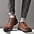 ieftine Adidași Bărbați-adidași bărbați pantofi confortabili drumeții pantofi de trekking business casual în aer liber birou și carieră piele artificială impermeabilă respirabil confortabil cu șireturi cafea neagră toamnă