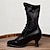 cheap Women&#039;s Boots-Women&#039;s Boots Combat Boots Plus Size Wedding Boots Wedding Party Daily Solid Color Mid Calf Boots Winter Lace-up Chunky Heel Pointed Toe Elegant Vintage Fashion PU Lace-up Black White