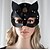 baratos Wearables &amp; Dress-Up-feminino sexy meia cara raposa role-playing máscara de pele de gato rebite gola punk bola de maquiagem para festa de halloween máscara chique máscara de pele de raposa pu máscara de pele de raposa