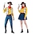 cheap Couples&#039; &amp; Group Costumes-Toy Story Cowgirl Cowboy Woody Halloween Group Couples Costumes Men&#039;s Women&#039;s Movie Cosplay Cosplay Costumes Yellow Costume Halloween Carnival Masquerade Polyester