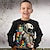 olcso fiú 3D pulóverek és pulóverek-Fiú 3D Grafika Rajzfilm Űrhajós Pulóver Hosszú ujj 3D nyomtatás Nyár Ősz Divat Utcai sikk Napi Poliészter Gyerekek 3-12 év Szabadtéri Hétköznapi Napi Normál