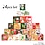 preiswerte Adventskalender-24 Stück Weihnachts-Adventskalender, Süßigkeitenbox, Weihnachts-Countdown, digitale Geschenkbox, Verpackung, Papierbox, Geschenkbox