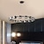 halpa Ympyrämäinen muotoilu-kattokruunu lamppu musta kristalli luksus kattokruunu moderni maalaistalo kristallikruunu kattovalaisin yhteensopiva olohuone eteisen ruokasali eteinen makuuhuone 85-265v