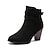 cheap Ankle Boots-Women&#039;s Boots Ladies Shoes Valentines Gifts Plus Size Martin Boots Valentine&#039;s Day Daily Solid Color Booties Ankle Boots Block Heel Round Toe Fashion Minimalism Satin Buckle claret Black Brown