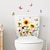 halpa Koristeelliset seinätarrat-kasvinlehdet kukkia wc-istuimen kannen tarrat itseliimautuva kylpyhuoneen seinätarra vihreä lehti kukka wc-kannen tarrat tee itse irrotettava vedenpitävä wc-tarra