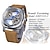 זול שעונים מכאניים-FORSINING נשים גברים שעון מכני פאר צג גדול אופנתי עסקים שלד אוטומטי נמתח לבד זורח עמיד במים רצועת עור שעון