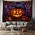 cheap Trippy Tapestries-Halloween Pumpkin Hanging Tapestry Stainless Glass Wall Art Large Tapestry Mural Decor Photograph Backdrop Blanket Curtain Home Bedroom Living Room Decoration Halloween Decorations