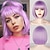 cheap Synthetic Trendy Wigs-Short White Bob Wig Bangs Straight White Wig for Women Natural Synthetic Short White Wig Bangs for Daily Party Cosplay Halloween