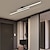 economico Lampade da soffitto-plafoniera minimalista lampada da soffitto semi-incasso a striscia lunga, lampadari moderni luci lineari vicine al soffitto per soggiorno camera da letto corridoio cucina solo dimmerabile con