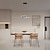 cheap Line Design-LED Pendant Light Modern Line Design with Remote Control 100cm Acrylic Metal Chain Adjustable Hanging Lamp for Kitchen Dining Living Room Office 110-240V