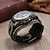 levne Quartz hodinky-Muži Křemenný Hodinky na běžné nošení datum Pravá kůže Hodinky