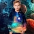 olcso fiú 3D pulóverek és pulóverek-Fiú 3D Grafika Galaxis Hely Kapucnis felsőrész Hosszú ujj 3D nyomtatás Tavasz Ősz Tél Divat Utcai sikk Menő Poliészter Gyerekek 3-12 év Szabadtéri Hétköznapi Napi Normál