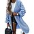 cheap Cardigans-Women&#039;s Cardigan Sweater Jumper Cable Knit Oversized V Neck Solid Color Outdoor Going out Stylish Casual Fall Winter Black Blue S M L