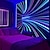 abordables Tapisseries à la lumière noire-3d vortex blacklight tapisserie uv lueur réactive dans le noir suspendu tapisserie art mural pour salon chambre