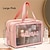 cheap Handbag &amp; Totes-Women&#039;s Handbag Makeup Bag Cosmetic Bag PU Leather Holiday Travel Large Capacity Waterproof Durable Black White Pink