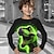 billige drenges 3d t-shirts-Drenge 3D Grafisk Dyr Dinosaurus T-shirt Langærmet 3D-udskrivning Efterår Vinter Sport Mode Gade Polyester Børn 3-12 år udendørs Afslappet Daglig Regulær