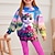 tanie zestawy 3d dla dziewczynki-Dla dziewczynek 3D Kreskówki Kwiaty Kot Bluza i spodnie Długi rękaw Druk 3D Jesień Zima Aktywny Moda Codzienny Poliester Dzieci 3-12 lat Na zewnątrz Randka Urlop Regularny