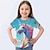 preiswerte 3D-T-Shirts für Mädchen-Mädchen 3D Graphic Karikatur Einhorn T-Shirt Kurzarm 3D-Druck Sommer Frühling Aktiv Modisch Kuschelig Polyester kinderkleidung 3-12 Jahre Outdoor Casual Täglich Regular Fit