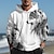 cheap Men&#039;s Pullover Hoodies-Wolf With Feathers Mens Graphic Hoodie Prints Daily Classic Casual 3D Pullover Holiday Going Out Streetwear Hoodies Blue Dark Green Long Sleeve Hooded White Cotton
