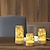 お買い得  装飾ライト-3個/セットのシリンダーフレームレスキャンドル、リモート埋め込みストリングライト付き &amp; タイマー - ハロウィンの装飾に最適 &amp; 室内装飾